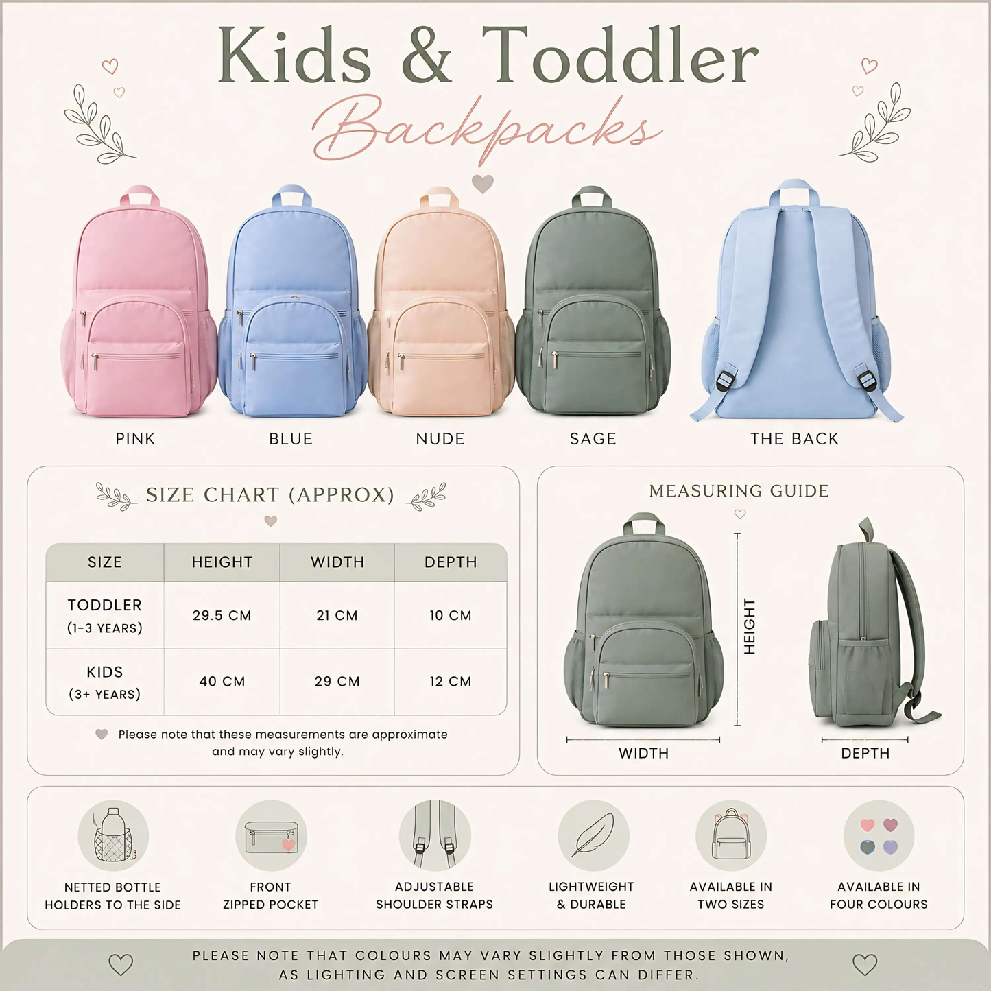 Personalised Fairy Backpack for Girls – Custom Name Toddler & School Bag (Small & Large) AishaBaileyDesigns