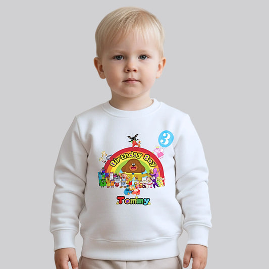 Personalised CBeebies Birthday Sweatshirt for Boys – Custom Character Jumper