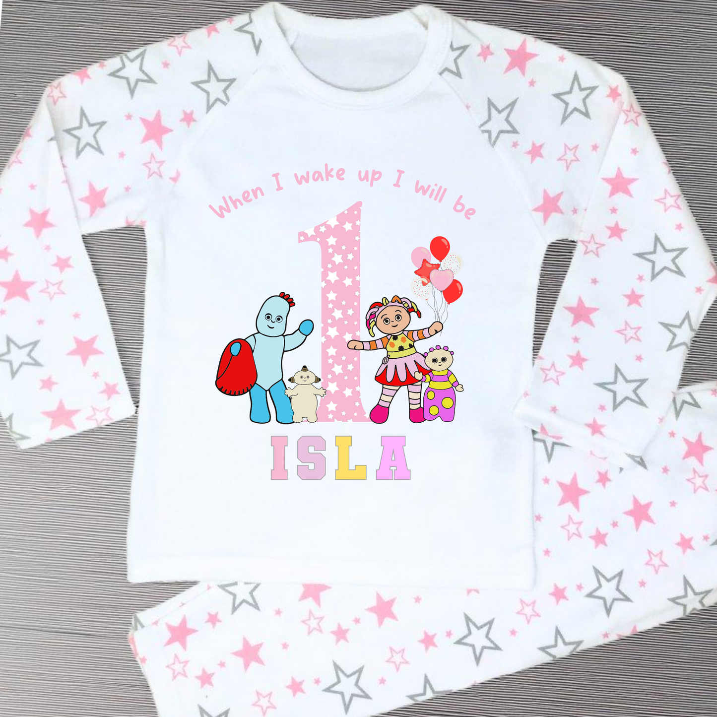 In the night garden birthday pyjamas, when i wake up in the night garden, iggle piggle pajamas, upsy daisy pajamas birthday