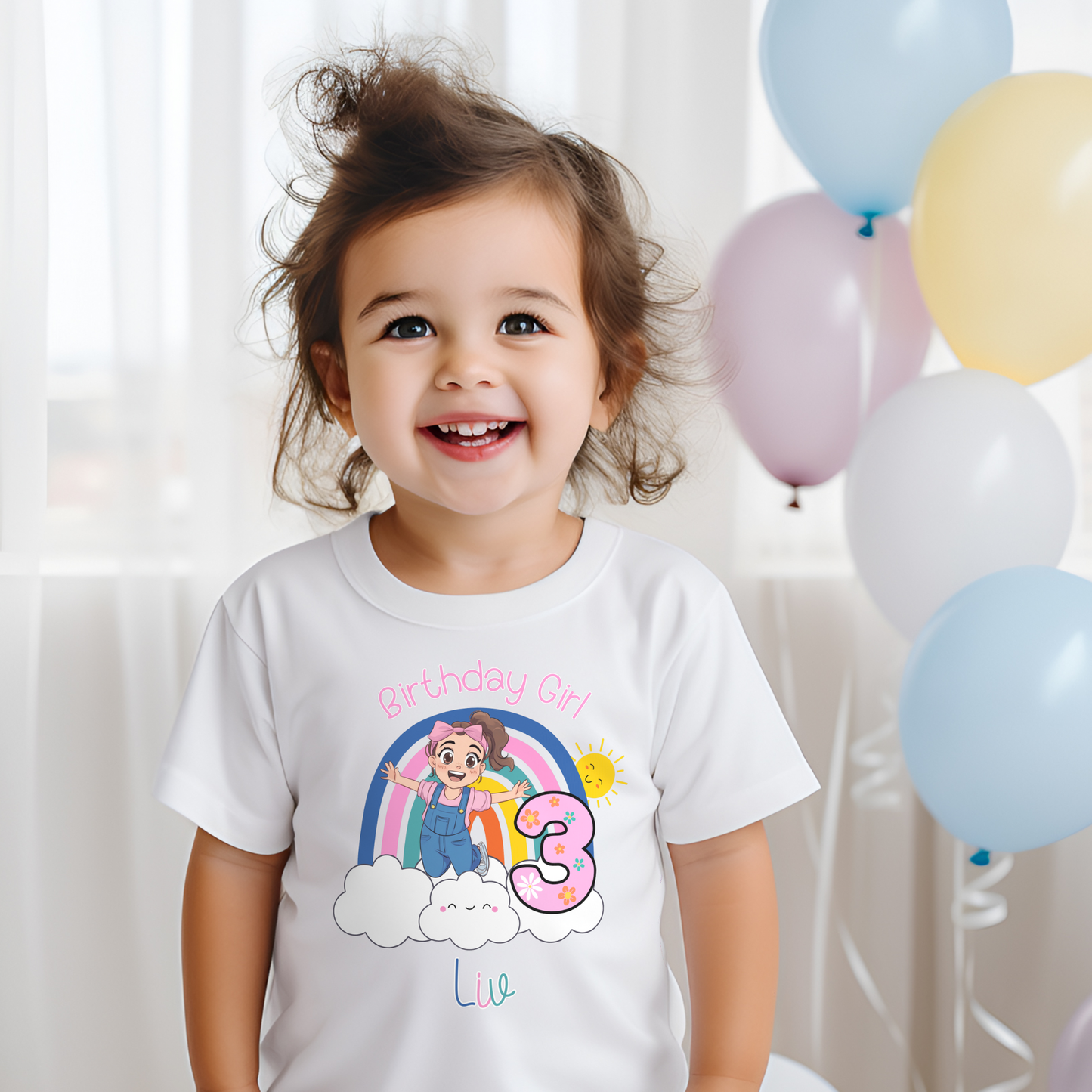 Ms Rachel Birthday T-shirt - Girls' Personalised Ms Rachel Birthday Top, Personalised ms rachel, Custom Ms Rachel top, birthday ms Rachel