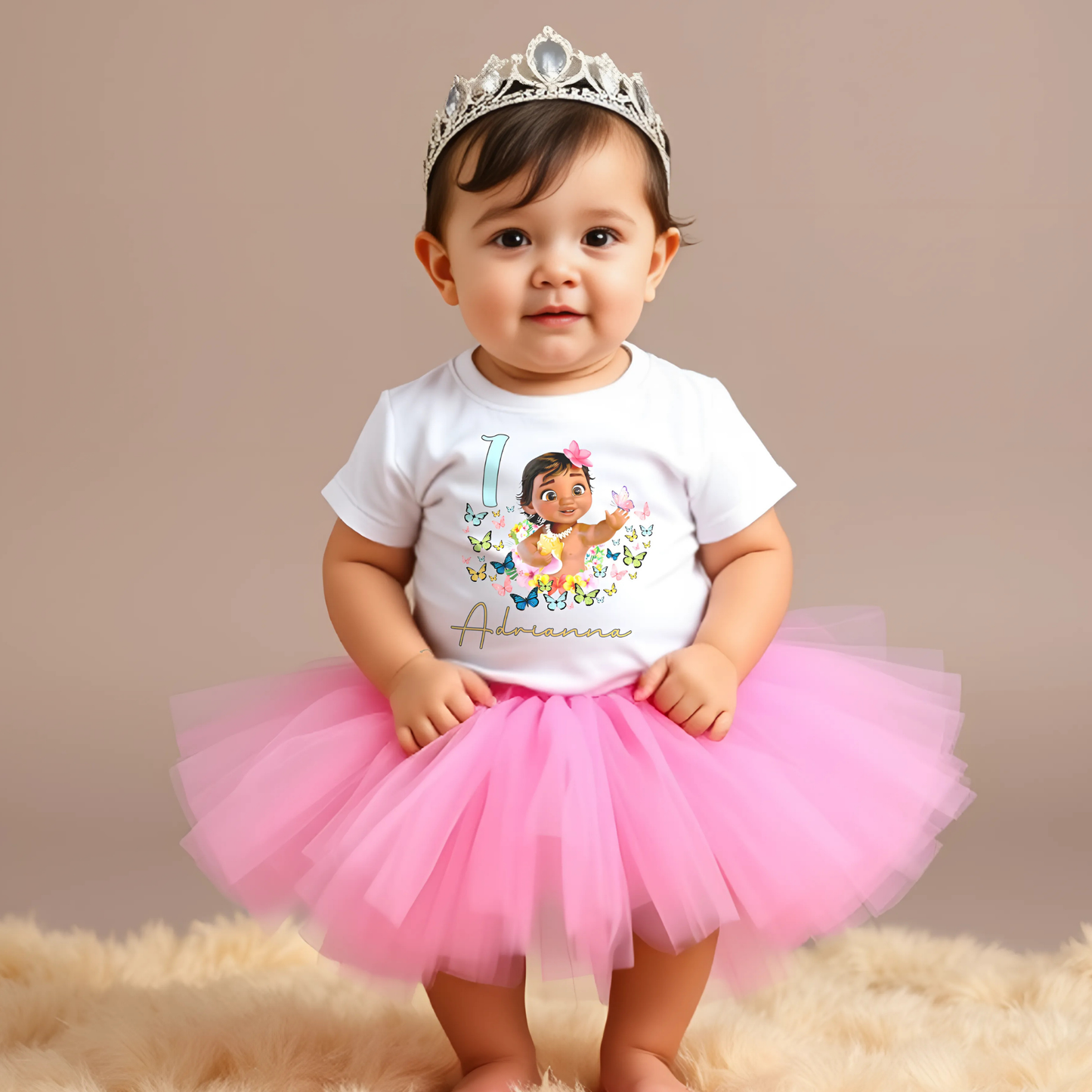 Moana Birthday T-shirt for Girls | Baby Princess Moana Birthday Shirt, Moana personalised top, Moana 2 birthday tee, Girls Moana with name, Disney princess shirt