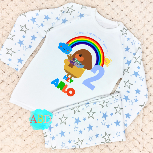 Hey duggee birthday pyjamas, when I wake up hey duggee, hey duggee name number, hey duggee birthday gift