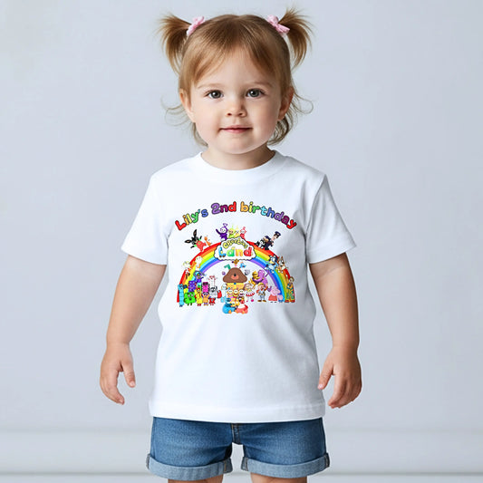 Personalised CBeebies Land Birthday T-Shirt – Custom Character Birthday Shirt for Girls AishaBaileyDesigns