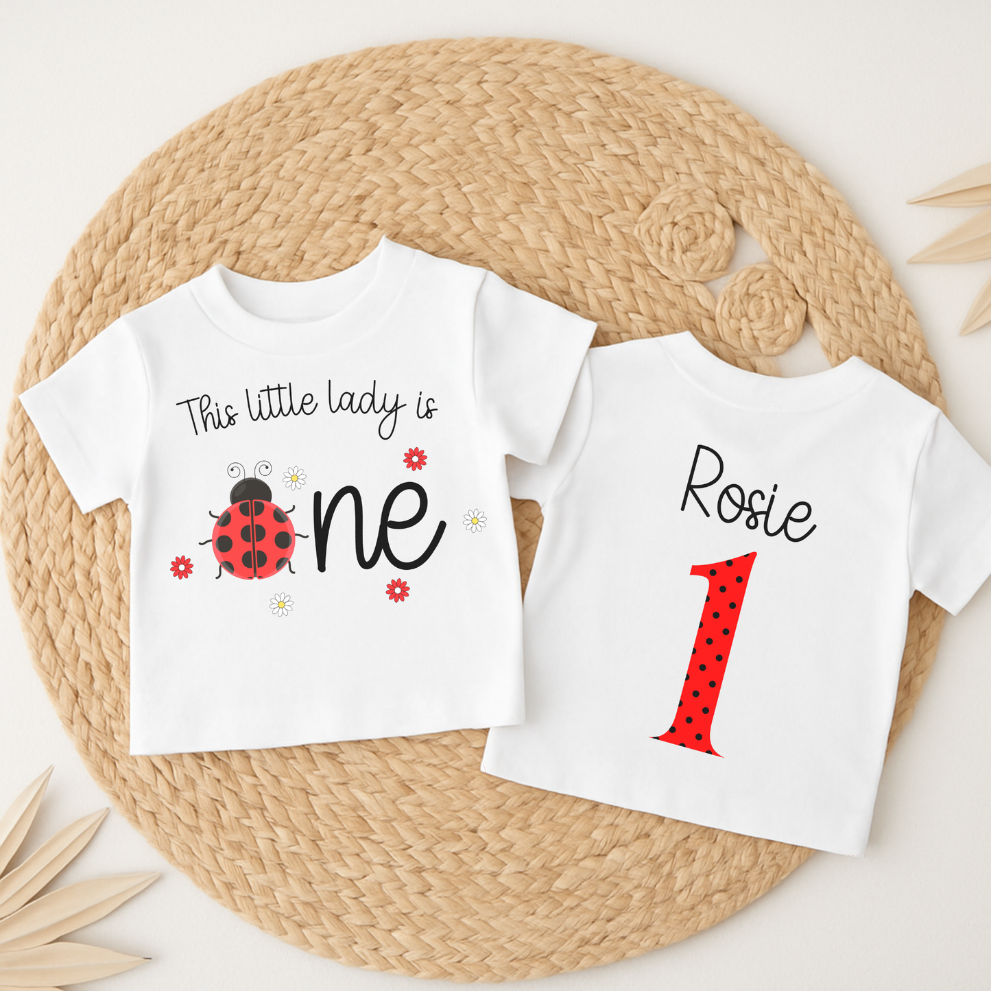 personalised 1st birthday t-shirt, ladybird toddler shirt, 1st birthday shirt, girls birthday tee, toddler birthday