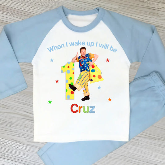 Mr Tumble Birthday Pyjamas for Boys - Personalised Mr Tumble Nightwear, personalised mr tumble birthday pajamas, when i wake up mr tumble. Custom mr tumble birhday pjs