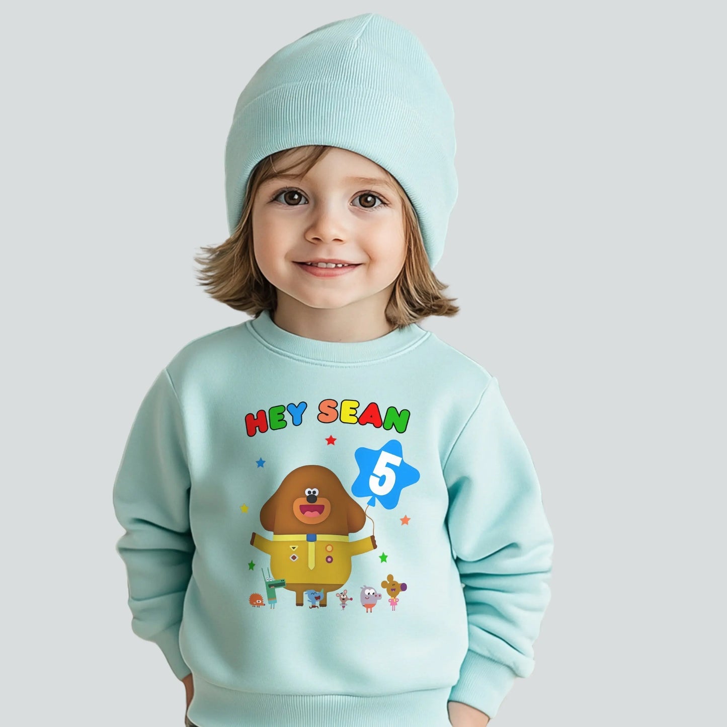 Hey Duggee Birthday Sweatshirt - Hey Duggee Personalised Birthday Jumper, hey duggee personalised, personalised hey duggee birthday jumper, hey duggee birthday sweashirt,