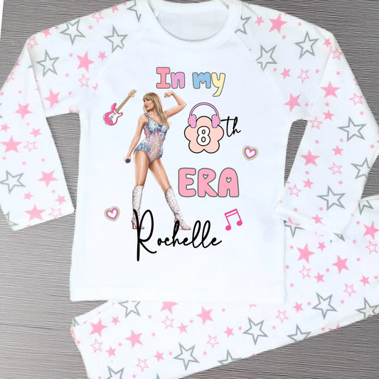 Swiftie birthday pyjamas, taylor swift personalised, in my birthday era, Taylor swift birthday, Taylor Swift with name