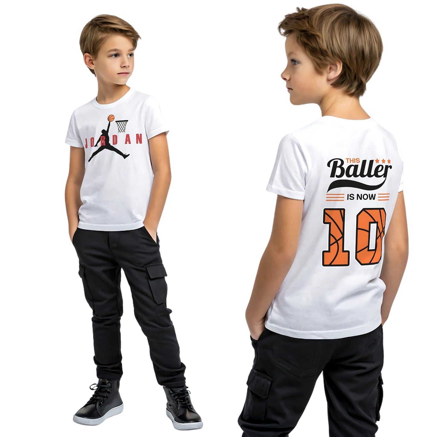 Basketball Birthday T-shirt for Boys' Personalised Basketball Birthday Tee, boys basketball top, boys basketball birthday, custom basketball tee, basketball birthday tshirt