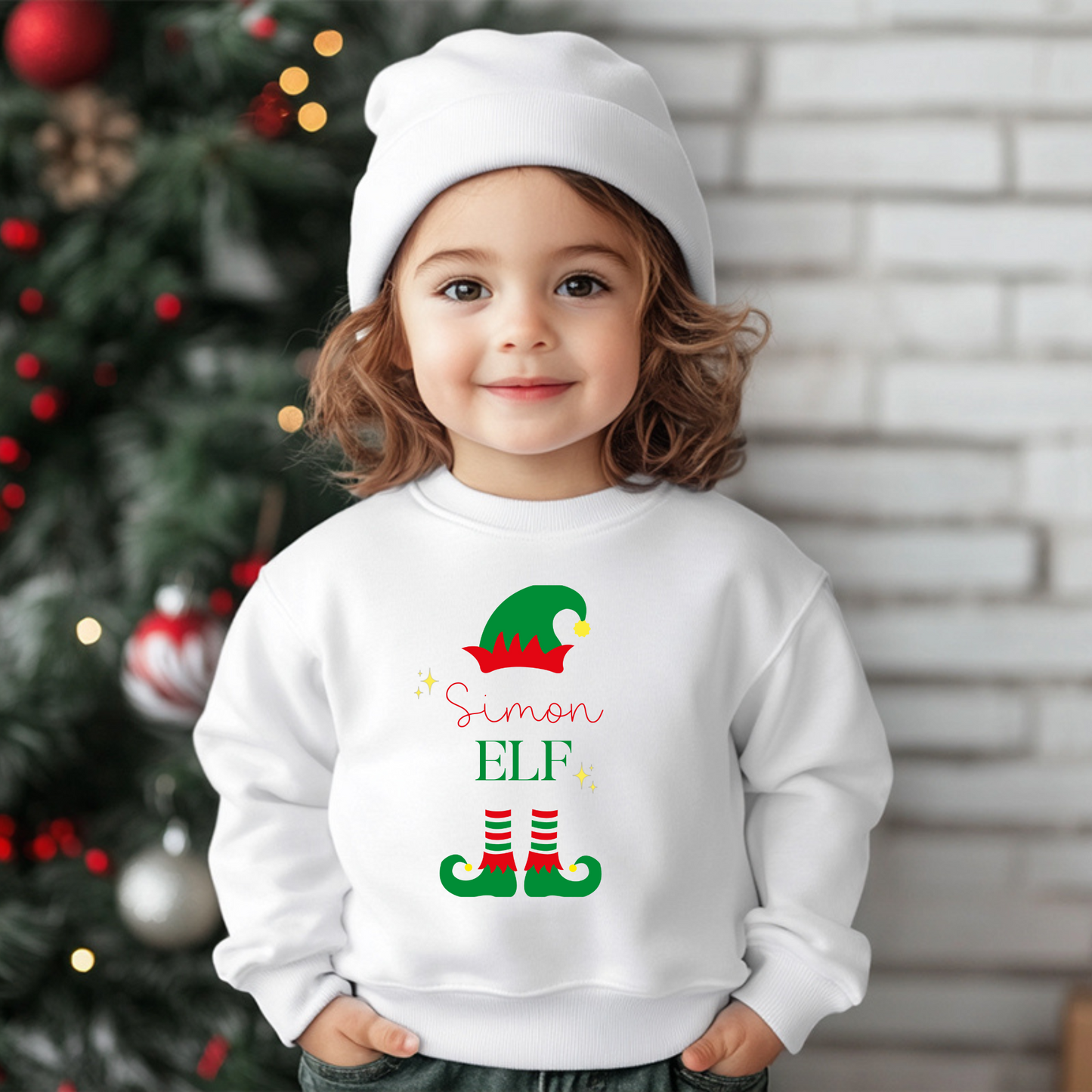 boys Elf sweatshirt, personalized Elf sweatshirt, holiday attire for kids, custom Christmas sweatshirt, festive kids clothing.