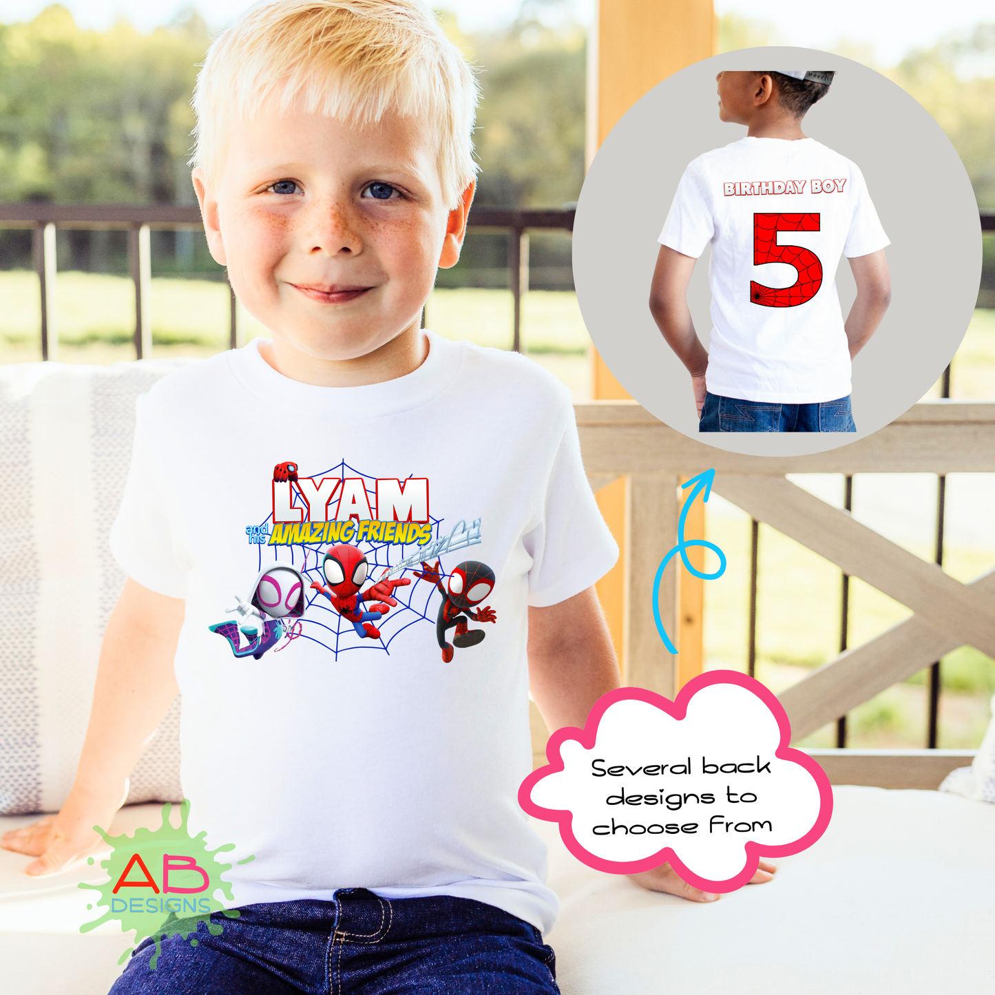 Birthday T-shirt for Boys - Spidey and His Amazing Friends