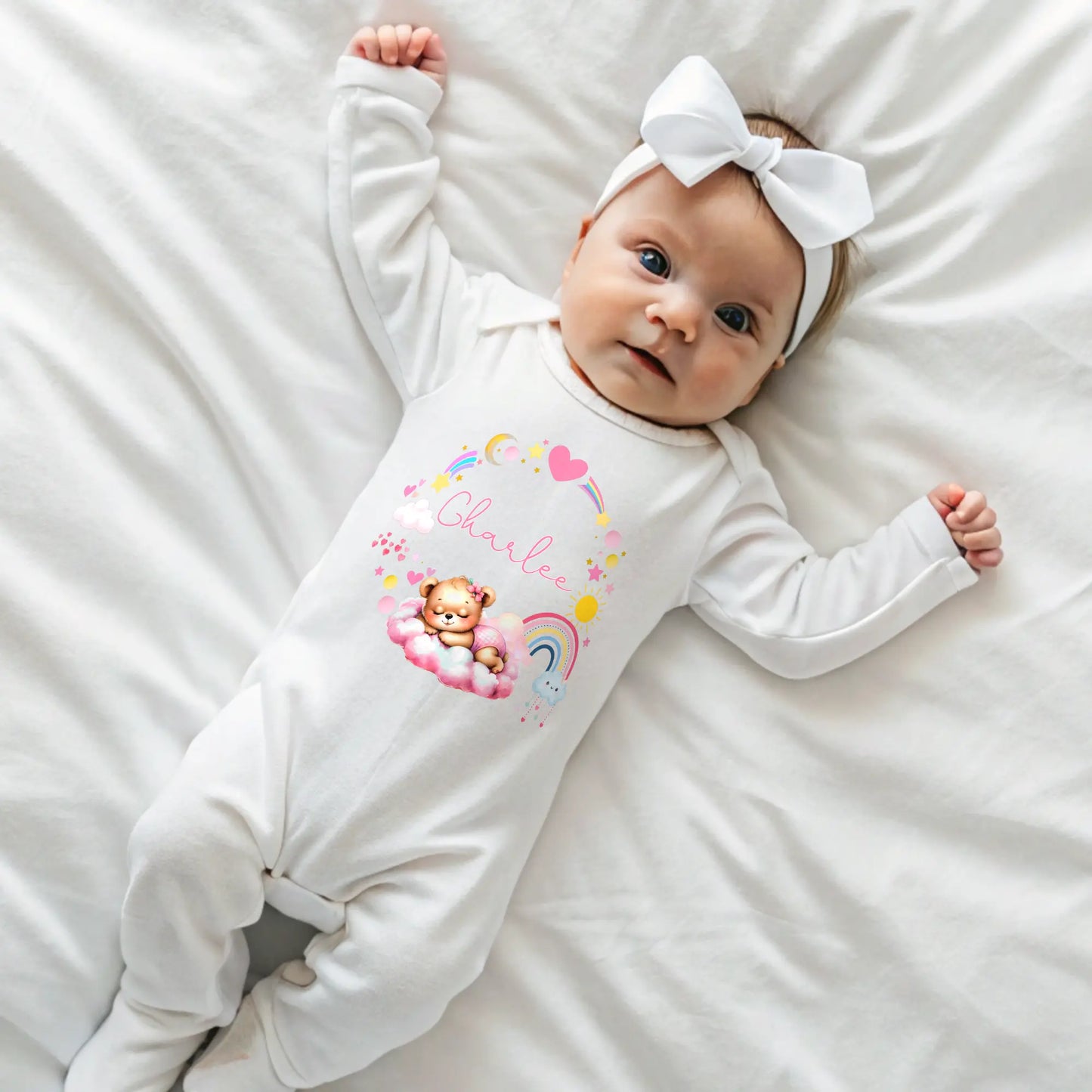 personalised baby outfit, new arrival gift, new baby girl, personalised baby girl, coming home outfit