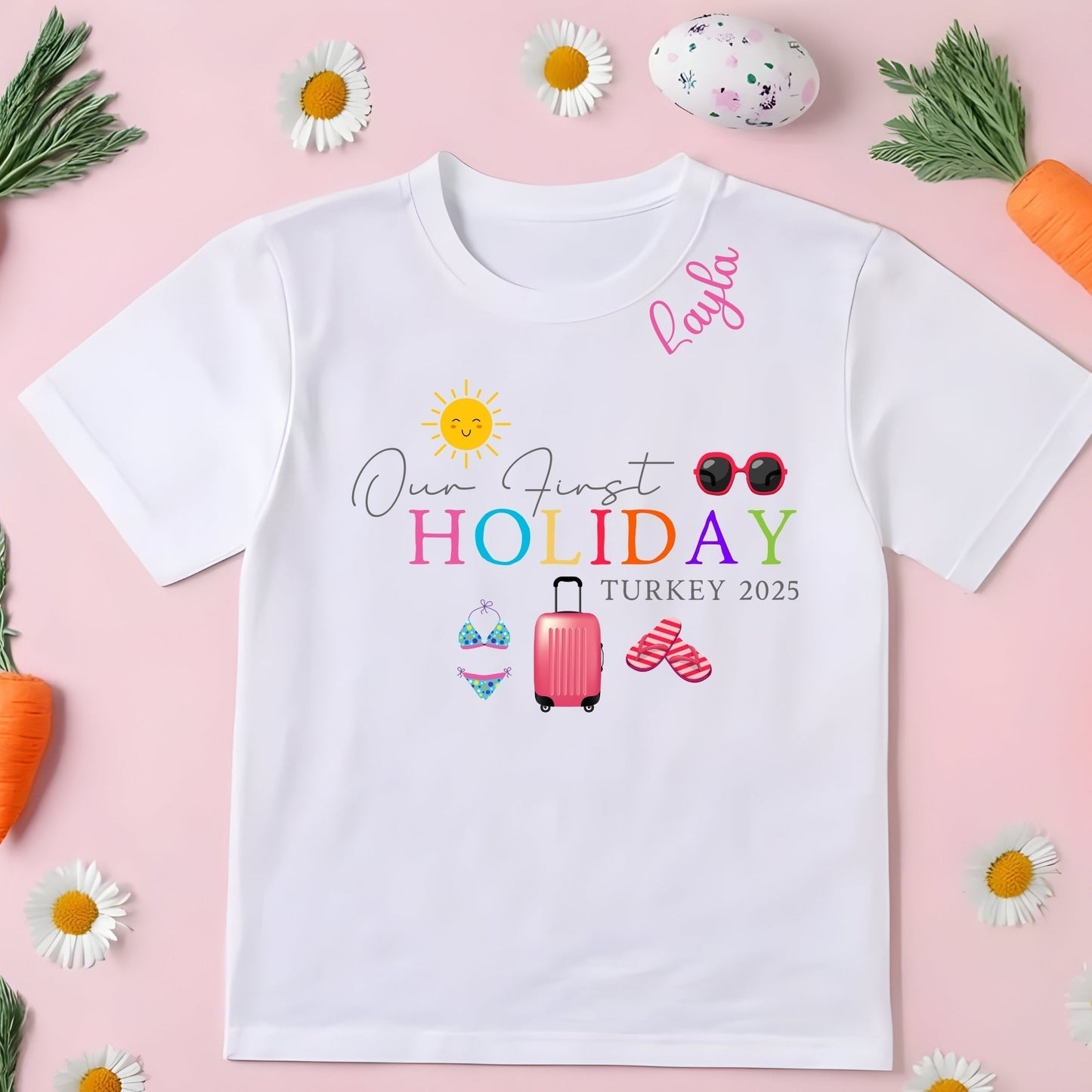 Family Vacation Shirt - Personalised Our First Holiday T-Shirt, my first holiday t-shirt, Personalised first holiday outfit