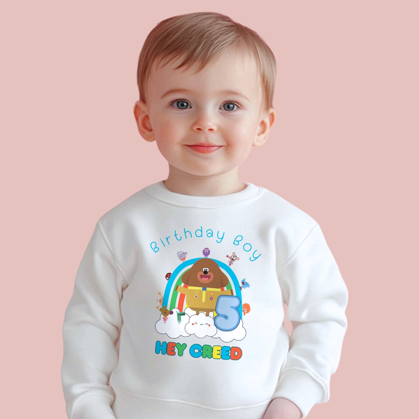Hey Duggee Birthday Sweatshirt, birthday jumper hey duggee, hey duggee birthday, boys hey duggee birthday, hey duggee sweatshirt