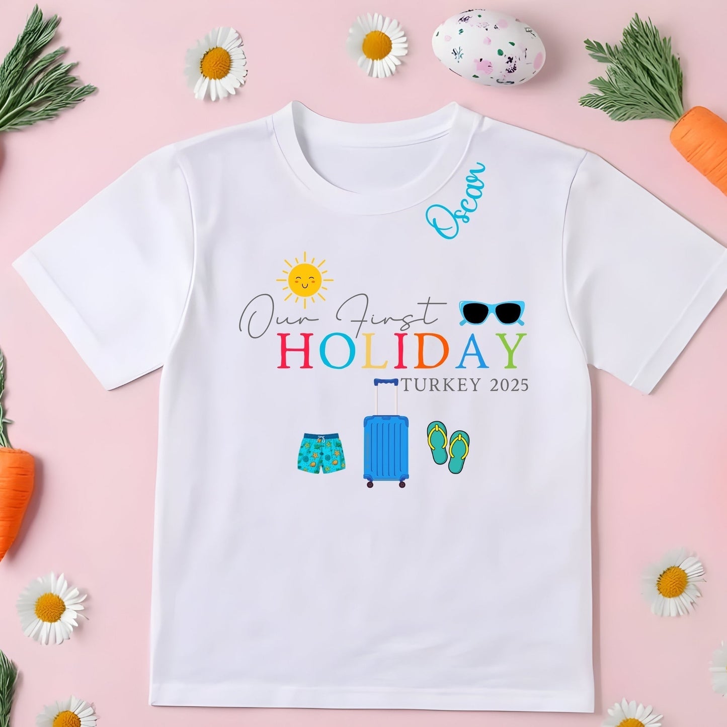 Family Vacation Shirt - Personalised Our First Holiday T-Shirt, my first holiday t-shirt, Personalised first holiday outfit