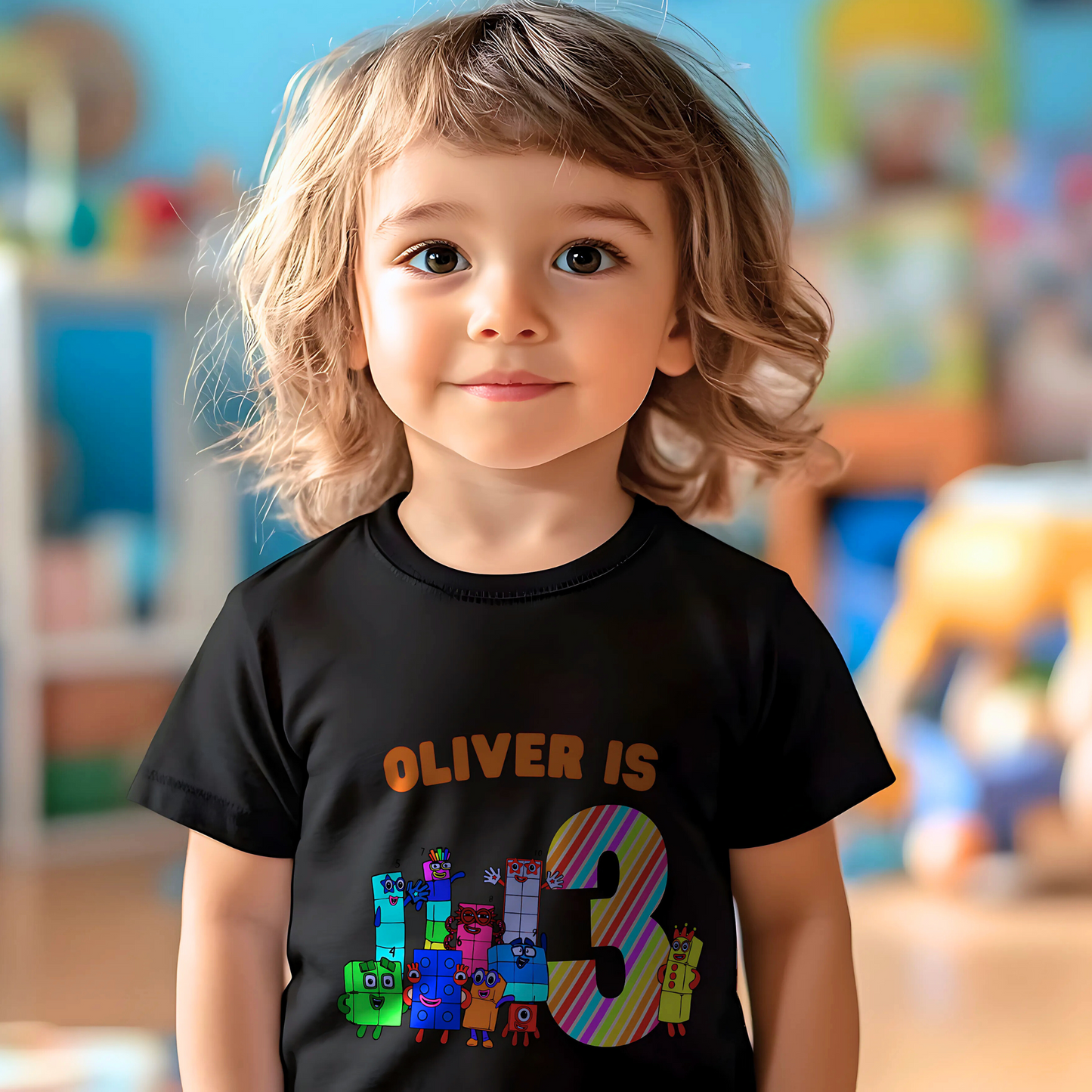 numberblocks birthday t-shirt, custom name shirt, number blocks, personalised numberblocks, Numberblocks with name, custom name tee