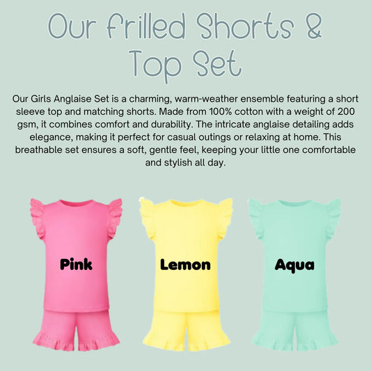 Girls Top and Shorts Custom Service, custom outfit personalised, any text any design, character birthday outfit, personalised gifts