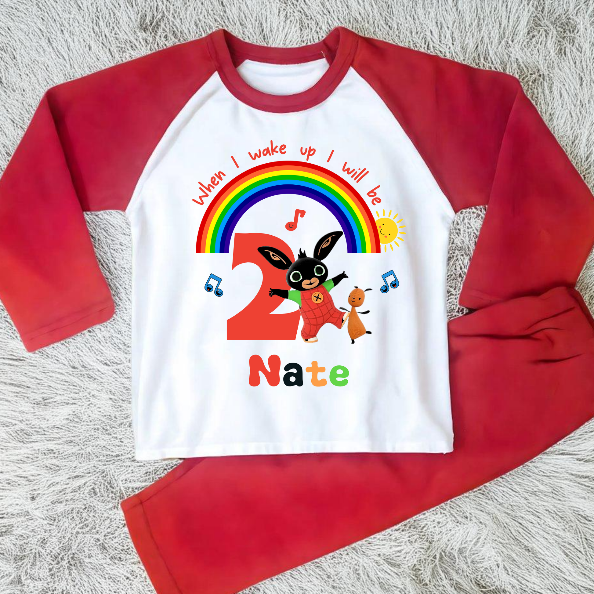Bing Bunny Birthday Pyjamas - Personalised Bing Bunny for Boys, When i wake up Bing bunny, bing bunny birthday pyjamas, pajamas bing bunny, cbeebies birthday pjs