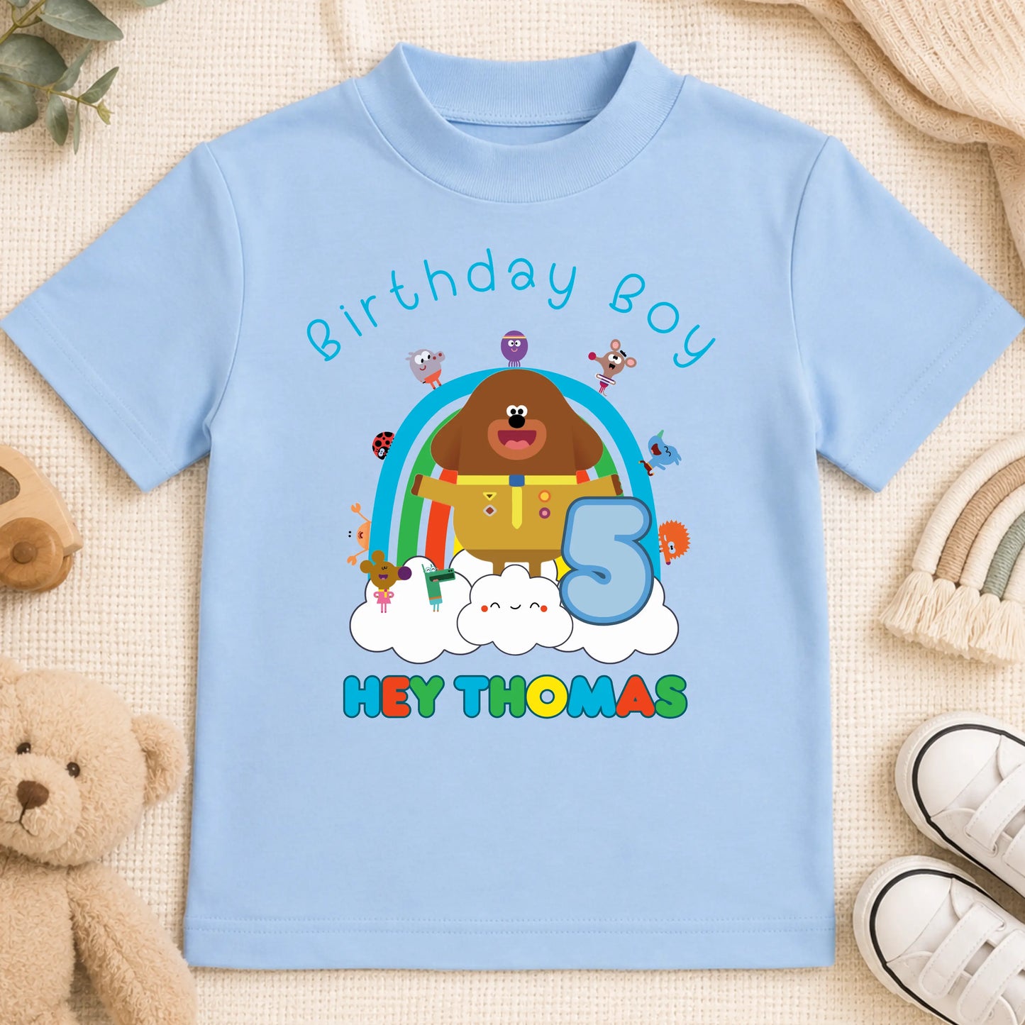 Boys Personalised Hey Duggee Birthday T-shirt AishaBaileyDesigns