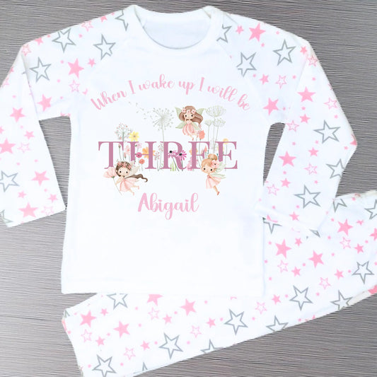 Personalised Fairy Garden Birthday Pyjamas for Girls – When I Wake Up Birthday PJs AishaBaileyDesigns
