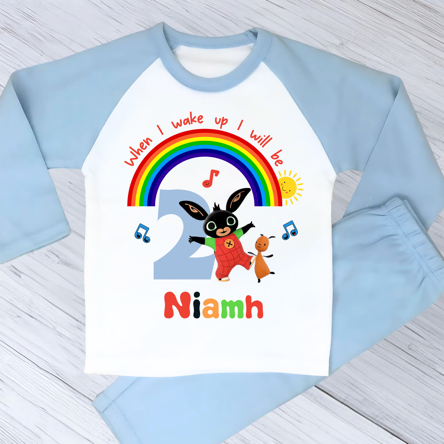 Bing Bunny Birthday Pyjamas - Personalised Bing Bunny for Boys, When i wake up Bing bunny, bing bunny birthday pyjamas, pajamas bing bunny, cbeebies birthday pjs