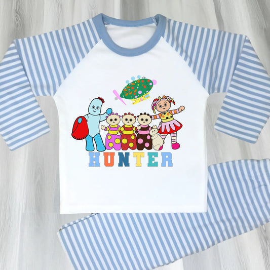 Personalised In the Night Garden pyjamas, when i wake up in the night garden, kids cbeebies pajamas, birthday pjs, iggle piggle pjs, upsy daisy pjs