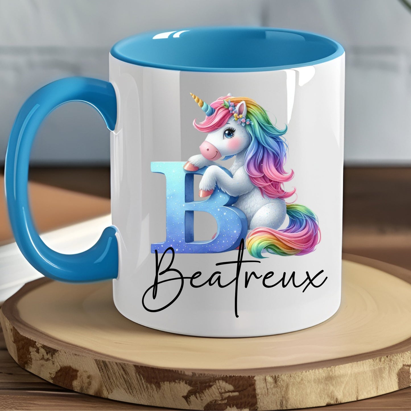 personalised unicorn mug, personalised children's mug, girls unicorn mug, personalised pink unicorn initial cup, unicorn mug for kids, unicorn cup babies, children's unicorn mug, unicorn mug with name, unicorn mug personalised