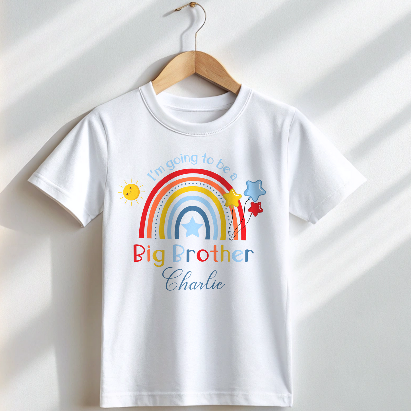 personalised big brother t-shirt, baby announcement, sibling outfit, new baby, promoted to big brother, big sibling outfit