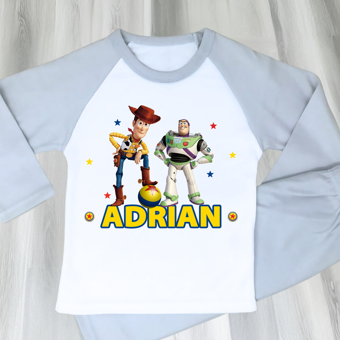 Toy Story Personalised Pyjamas - Boys' Buzz & Woody PJs, Toy story pajamas, Toy story with name, personalised Buzz and Woody, Buzz and Woody birthday