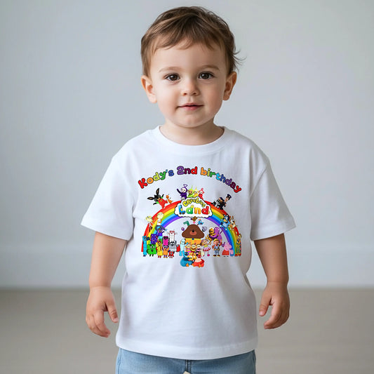 Personalised CBeebies Land Birthday T-Shirt for Boys – Custom Character Theme Park Birthday Shirt AishaBaileyDesigns