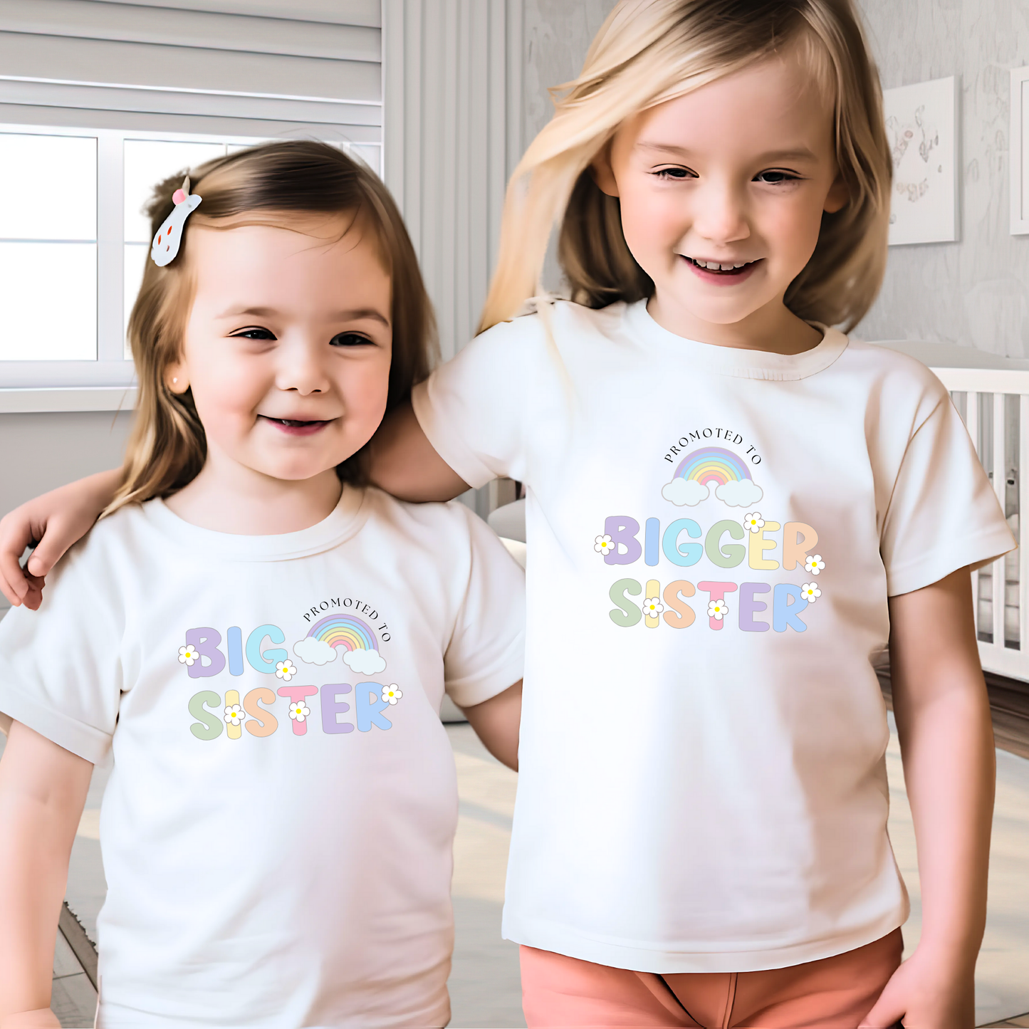 Baby Announcement T-Shirt - Promoted to Big Bigger Sister Gift