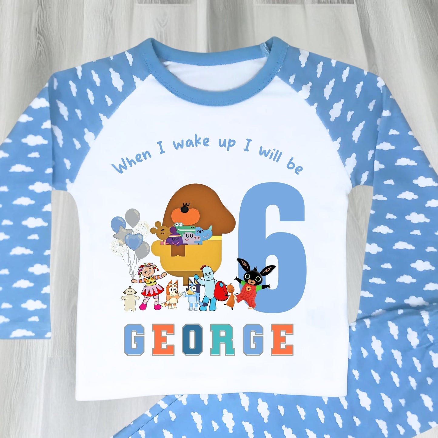 Cbeebies birthday pyjamas, Cbeebies pjs with name, When I wake up Cbeebies,