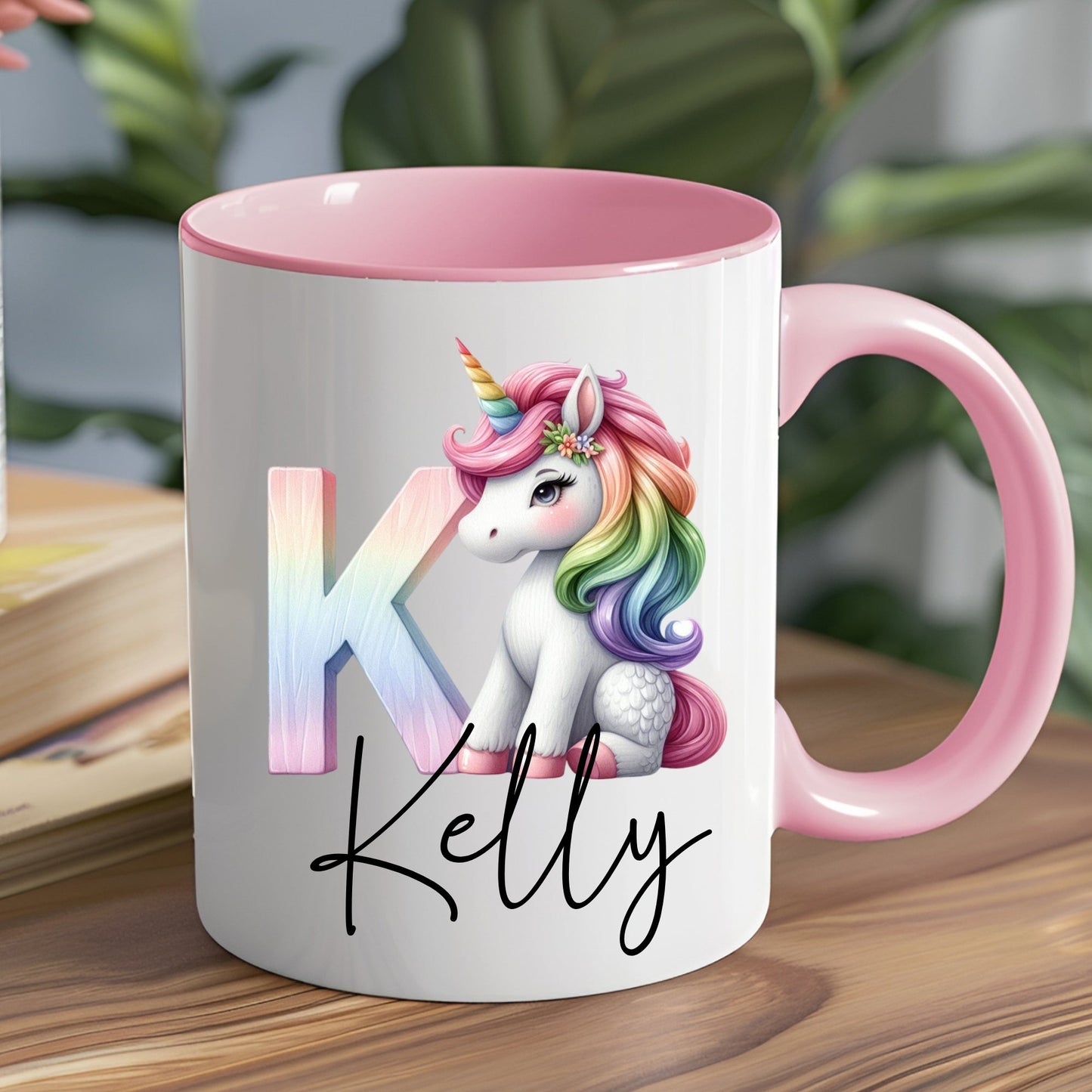 personalised unicorn mug, personalised children's mug, girls unicorn mug, personalised pink unicorn initial cup, unicorn mug for kids, unicorn cup babies, children's unicorn mug, unicorn mug with name, unicorn mug personalised