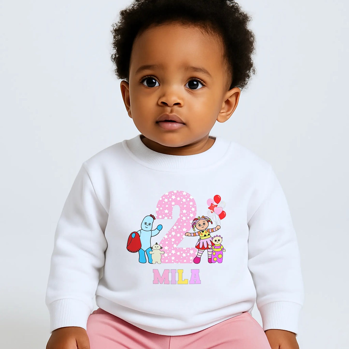 In the night garden birthday sweatshirt, custom name sweatshirt, personalised birthday jumper