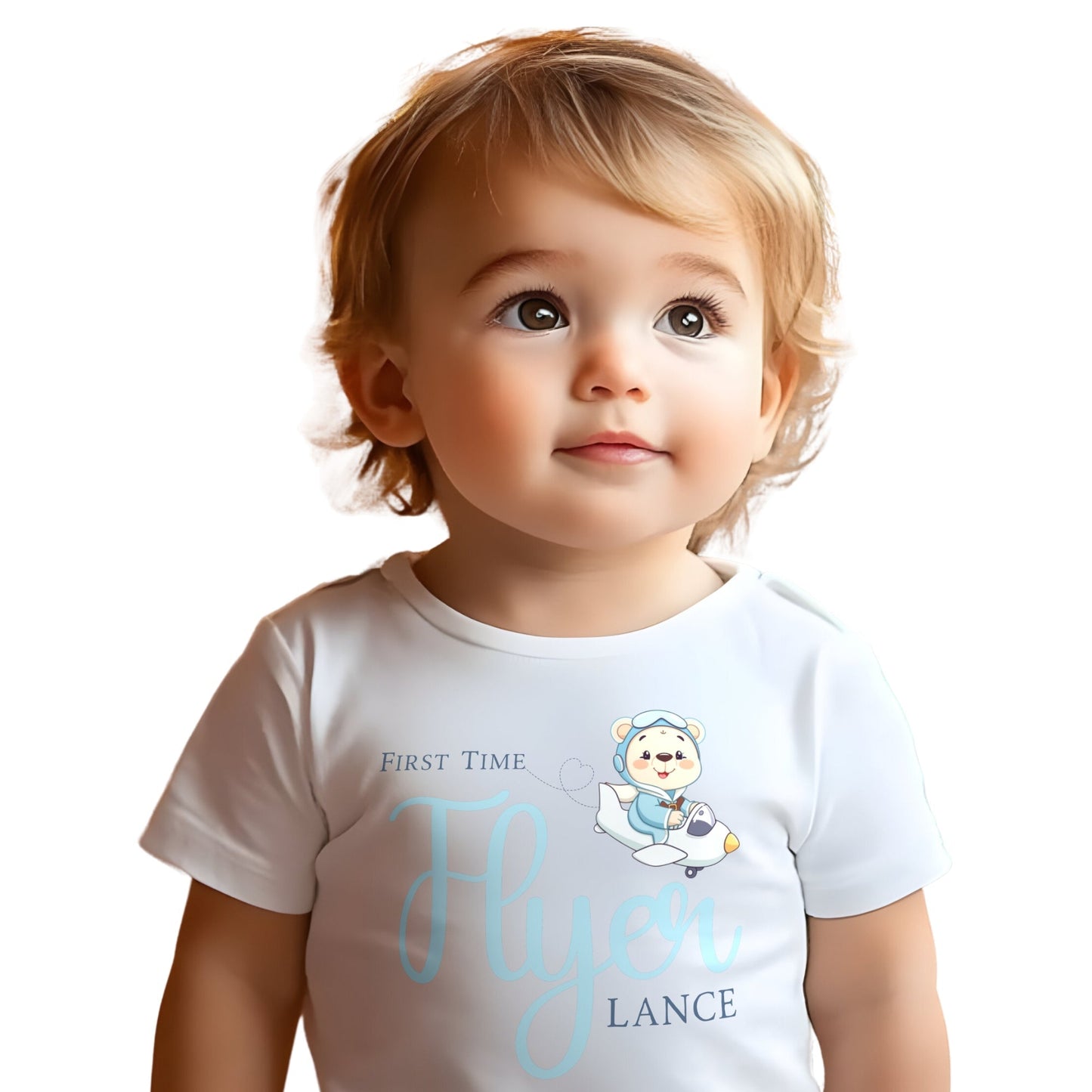 Family Vacation Shirt - Children's Personalised Teddy First Flyer Tee, kids first holiday top, first flyer tee, baby 1st flyer