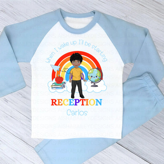 Personalised Starting School, Nursery, Reception Pyjamas | Boys School Uniform Boy PJs AishaBaileyDesigns