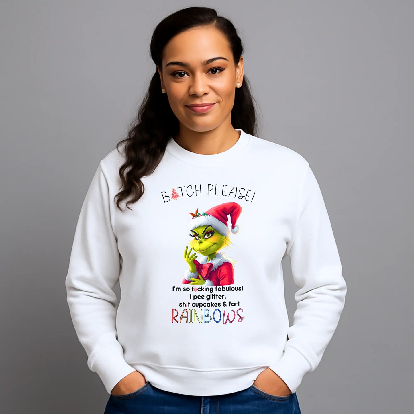 Adults Christmas Sweatshirt: Get festive and funny with this Adults Grinch Funny Sweatshirt. A cozy Christmas pullover with cheeky holiday humor, perfect for parties or gifting.