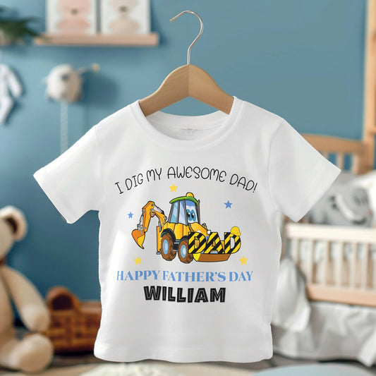 Father's day t-shirt, father's day outfit, father's day construction, kids father's day, father's day gift