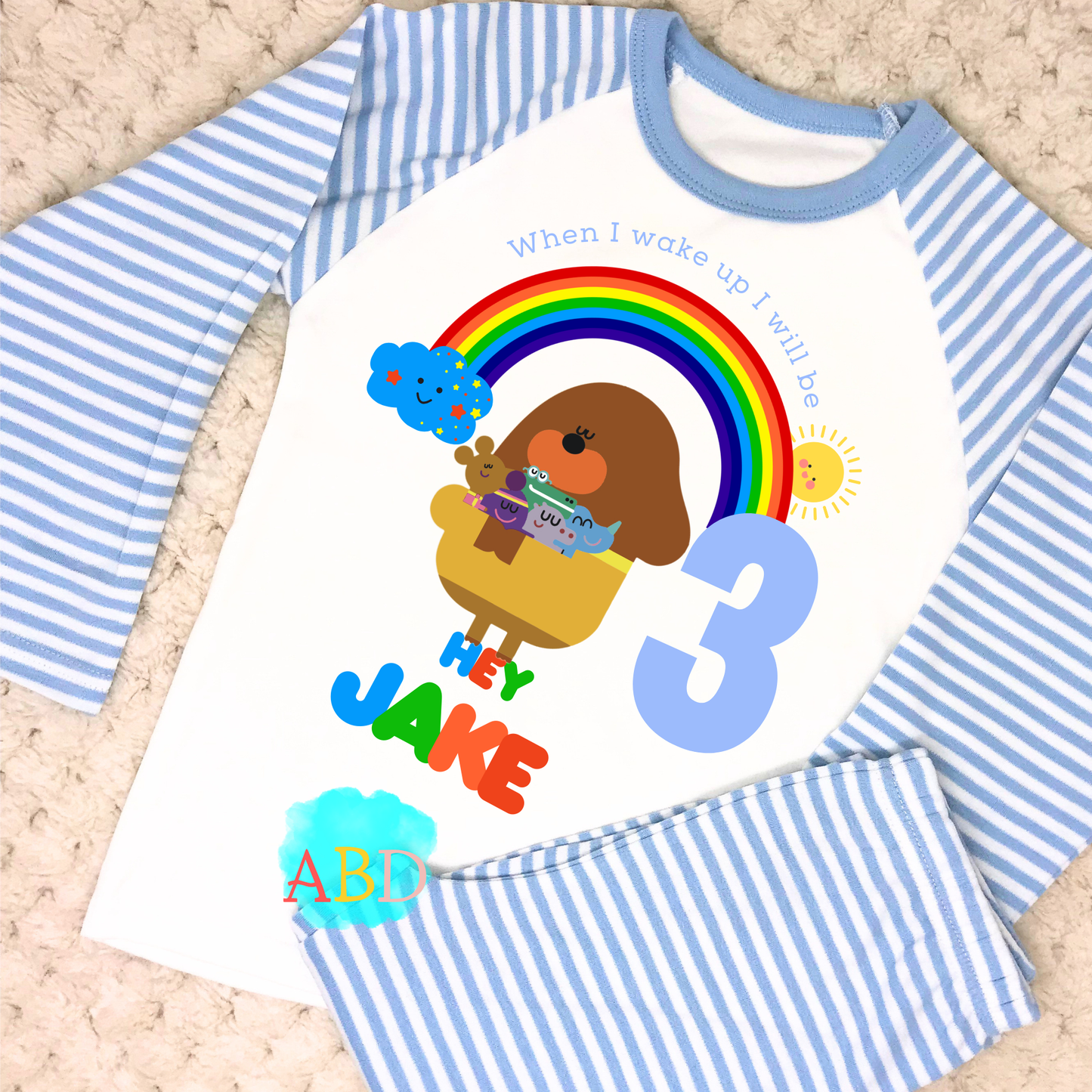 Hey duggee birthday pyjamas, when I wake up hey duggee, hey duggee name number, hey duggee birthday gift