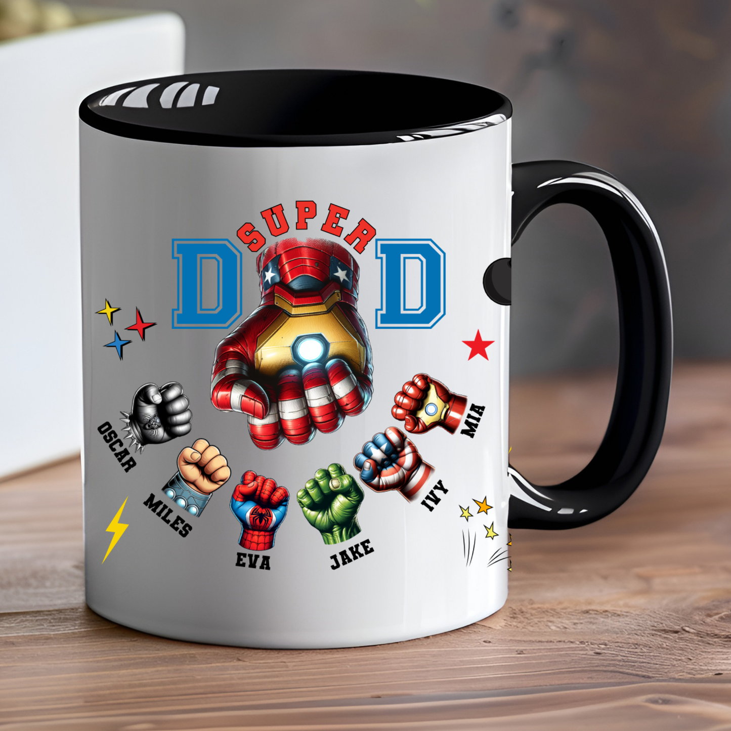 Superhero dad mug, father's day gift, superhero dad cup, super dad gift, dad personalised gifts