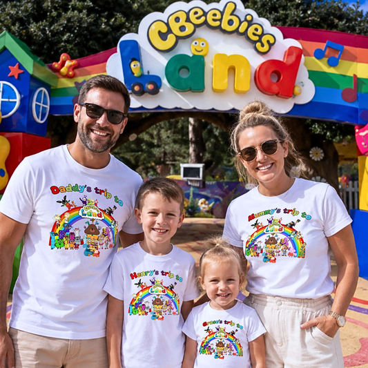 Personalised CBeebies Land Family Matching T-Shirts & Baby Bodysuits for Adults, Children & Babies AishaBaileyDesigns