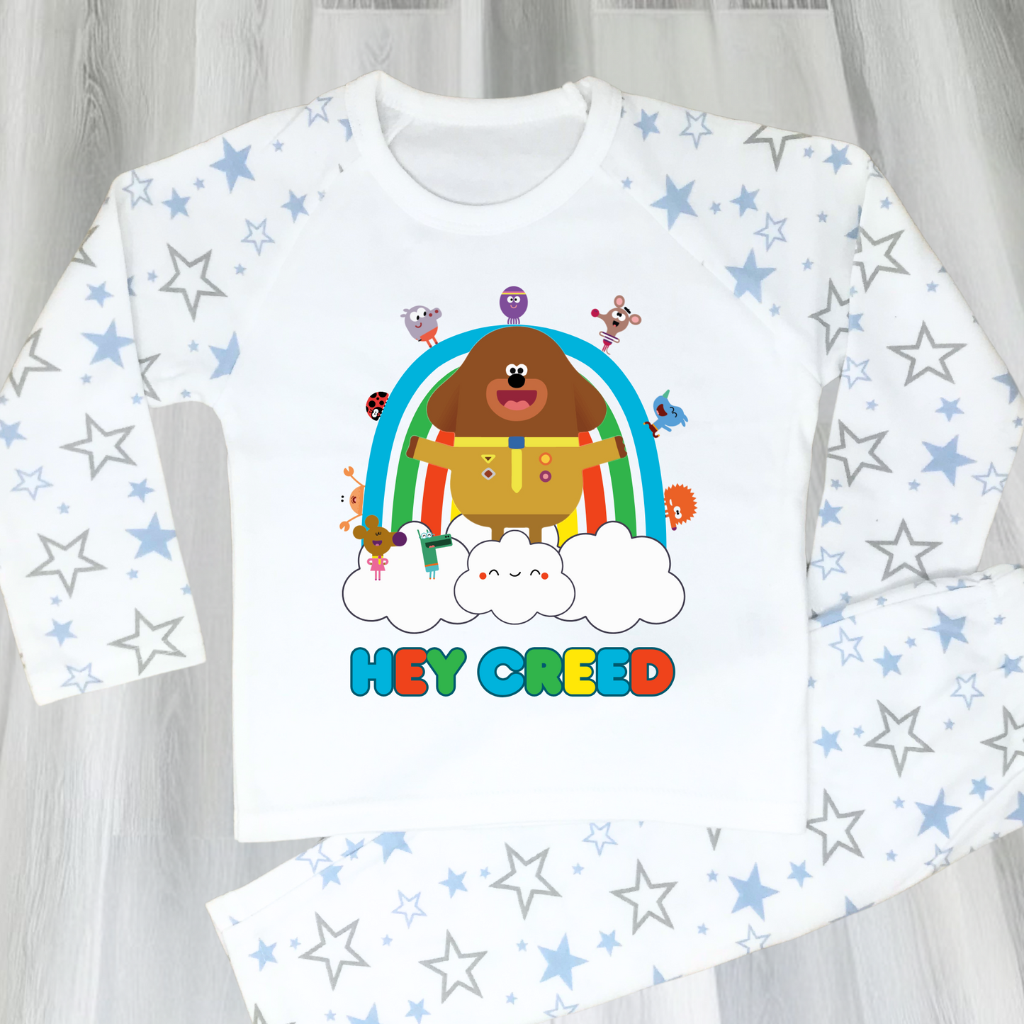 Hey Duggee personalised pyjamas, hey duggee pjs with name, boys hey duggee pajamas, Everyday hey duggee pjs custom