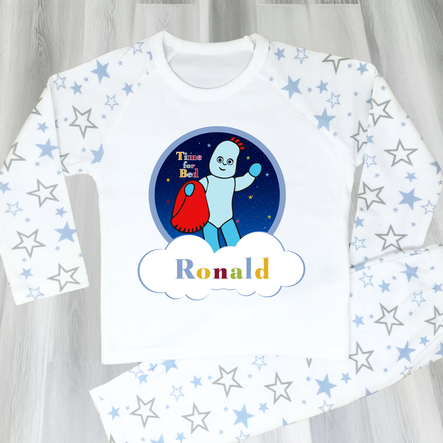 Personalised Iggle piggle pyjamas, boys in the night garden pjs, iggle piggle with name, in the night garden pajamas, boys iggle piggle pjs, iggle piggle birthday gift