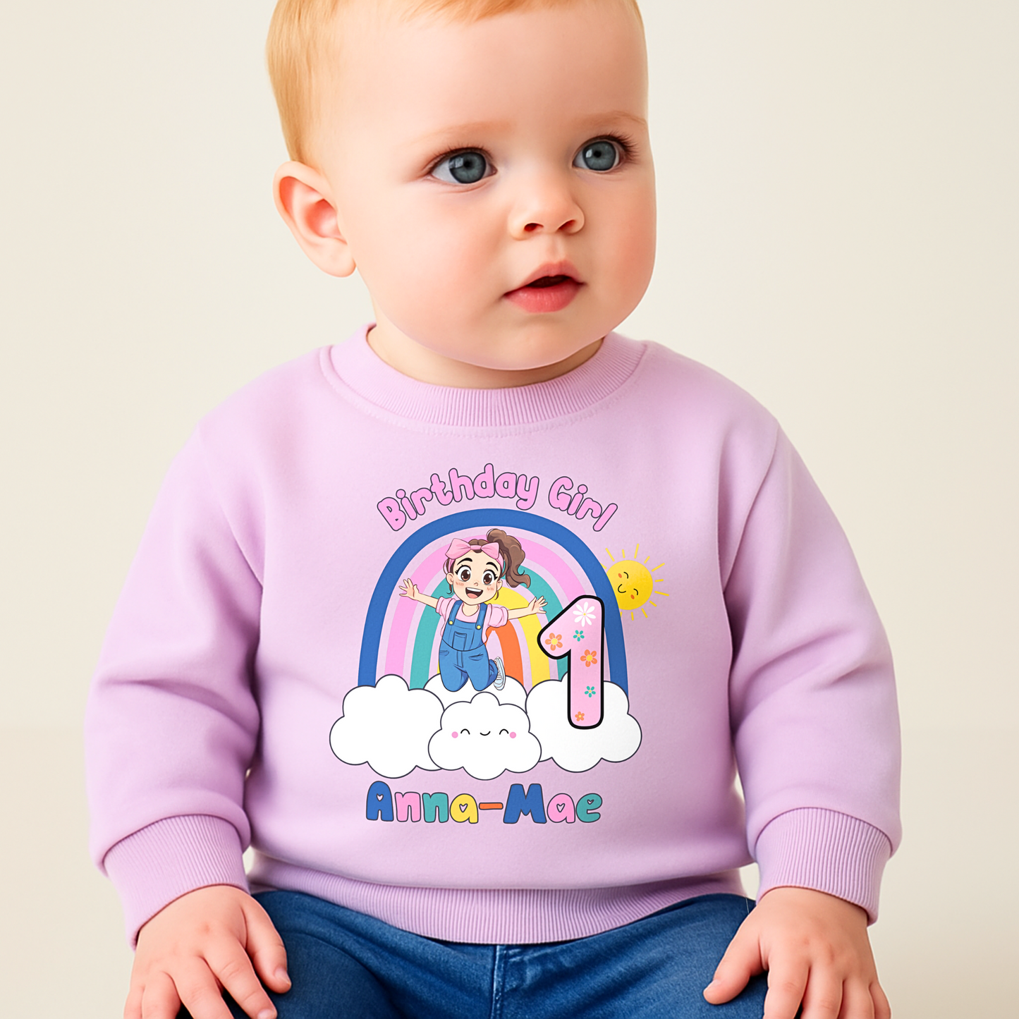 Girls Personalised Ms Rachel Birthday Sweatshirt  - any name and age
