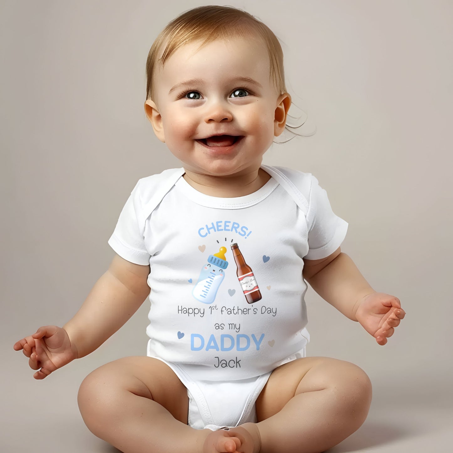 1st Father's Day Sleepsuit, 1st Fathers Day As My Daddy, New Dad Gift, Fathers Day, 1st Fathers Day Babygrow, Sleepsuit Babygrow Bodysuit, Dad