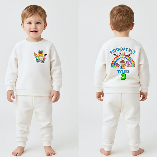Personalised Birthday Loungewear Set for Boys – CBeebies Character Custom Outfit Sweatshirt & Joggers (Copy) AishaBaileyDesigns