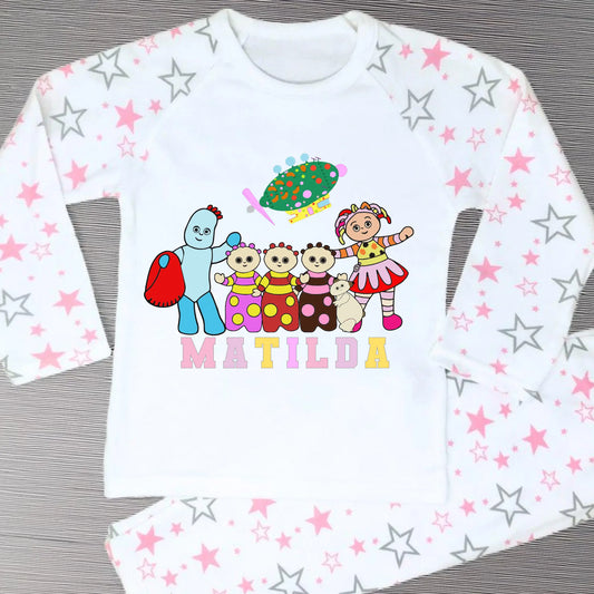 Personalised In the Night Garden pyjamas, when i wake up in the night garden, kids cbeebies pajamas, birthday pjs, iggle piggle pjs, upsy daisy pjs