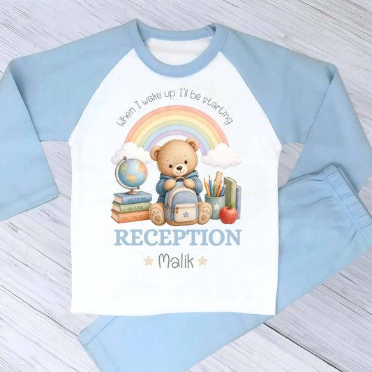 Personalised Starting Nursery Pyjamas | Boys Nursery, Reception & School PJs AishaBaileyDesigns