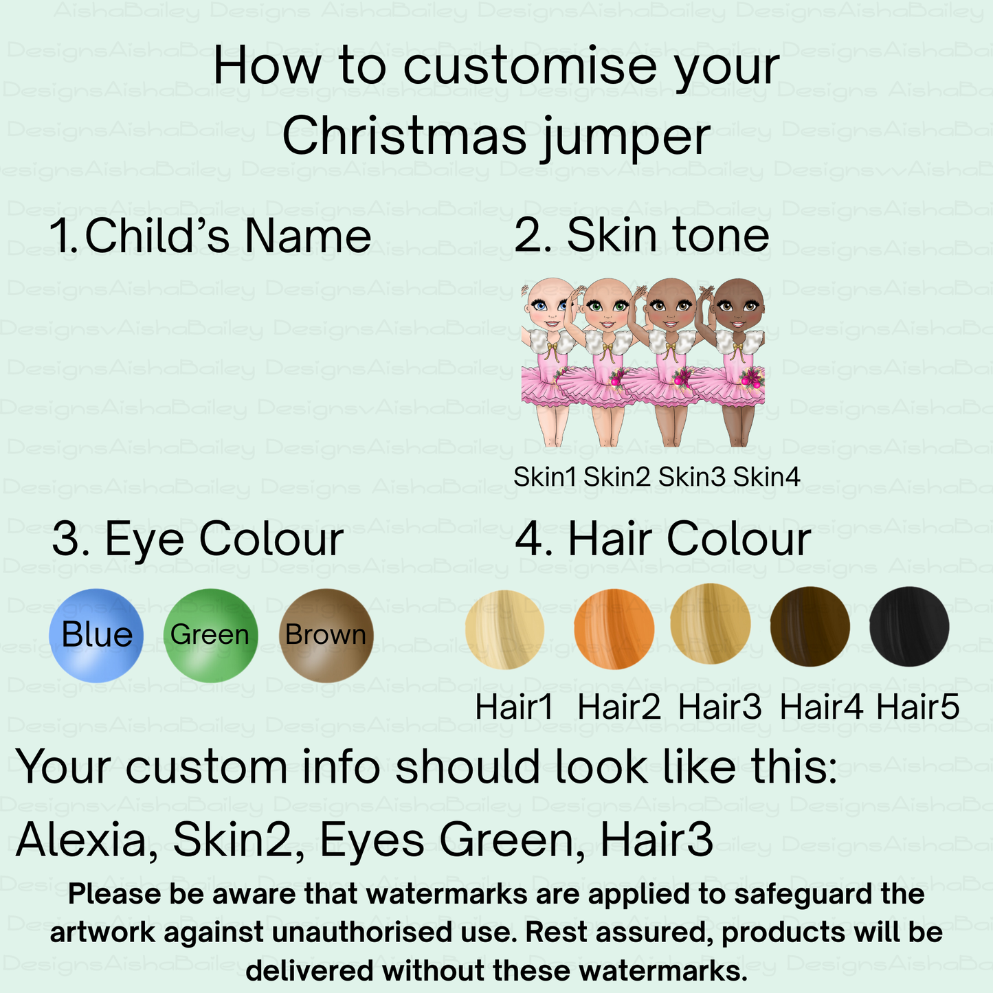 Personalised Christmas sweatshirt with ballerina customised to match child’s features, festive kids jumper, Christmas Jumper Day