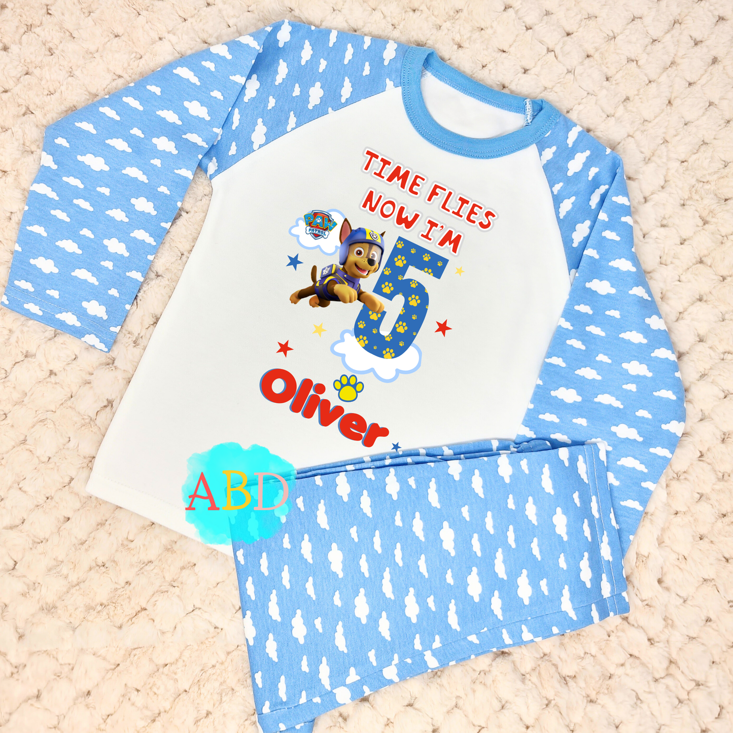 Paw patrol birthday pyjamas, paw patrol pjs, when i wake up paw patrol, paw patrol with name, birthday paw patrol