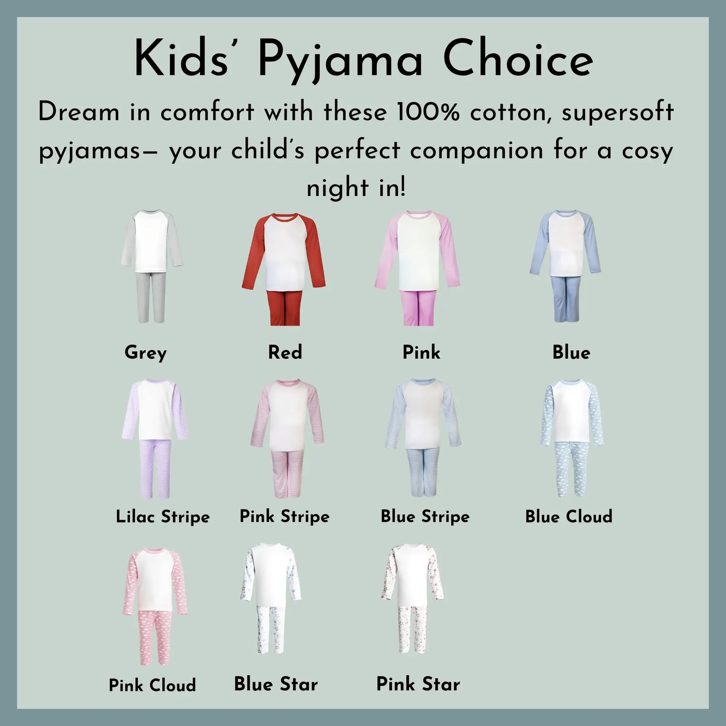 Size guide colour chart